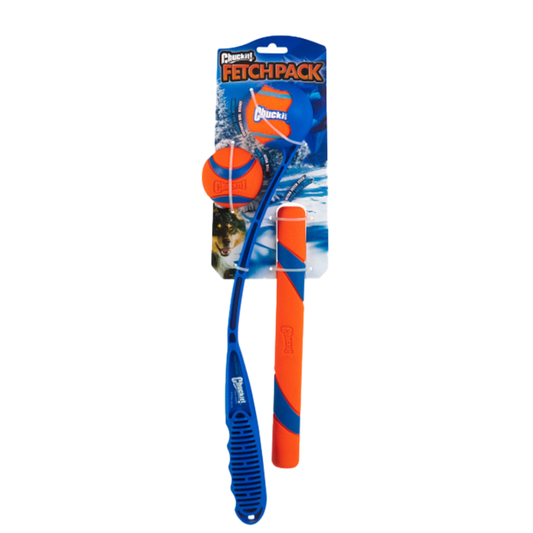 Chuckit! Feestdagen apporteer set voor honden met launcher, tennisbal, ultrabal en fetch stick