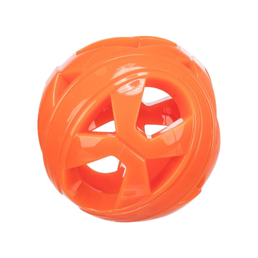 Trixie honingraat bal van TPE voor honden, oranje apporteerbal van 6 cm.