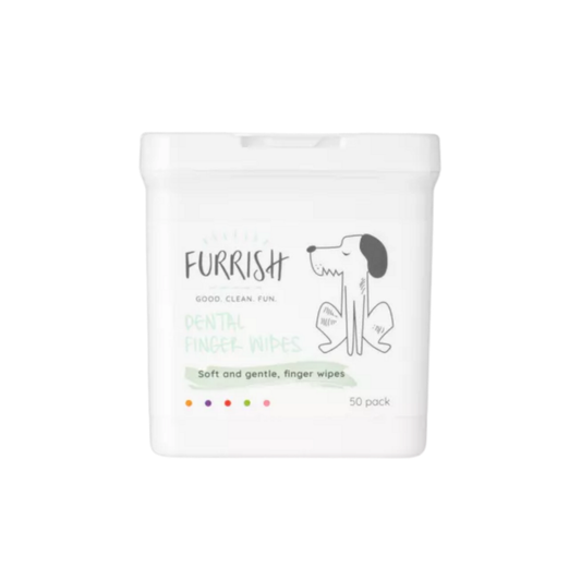Furrish gebitsdoekjes hond 50 stuks – vingerdoekjes met mint voor reinigen van tanden en tandvlees