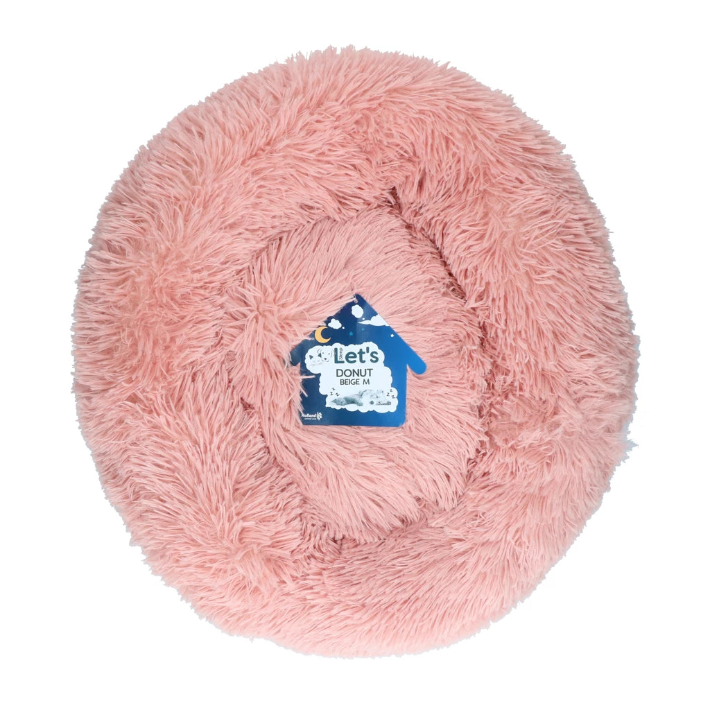 Let's Sleep Donut Roze – Fluffy Donut Mand voor Hond & Kat