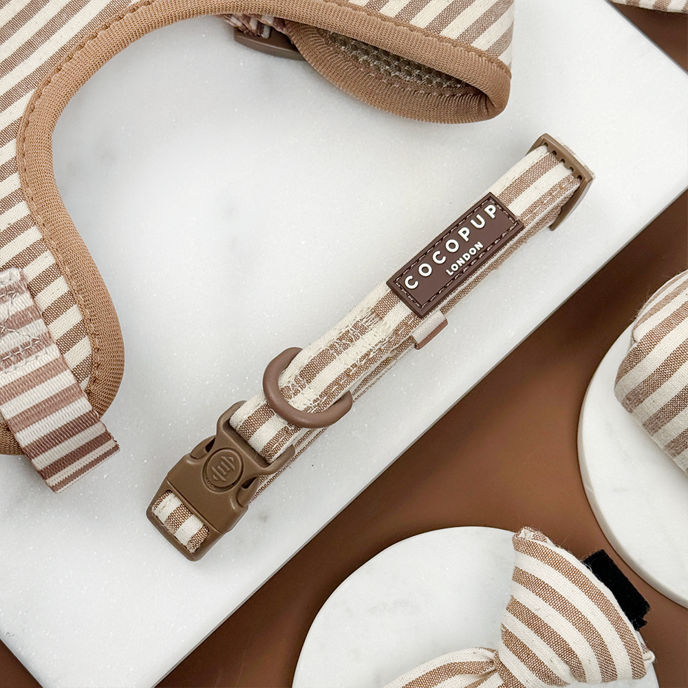 Cocopup London London Linen Stripes – Hondenhalsband – productfoto Cocopup London