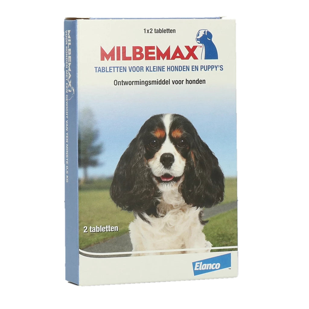 Milbemax tabletten puppy/kleine hond <5 kg – 2 tabletten ontworming