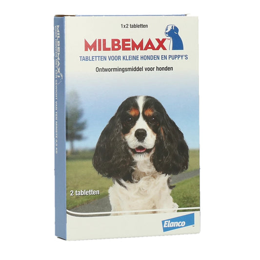 Milbemax tabletten puppy/kleine hond <5 kg – 2 tabletten ontworming