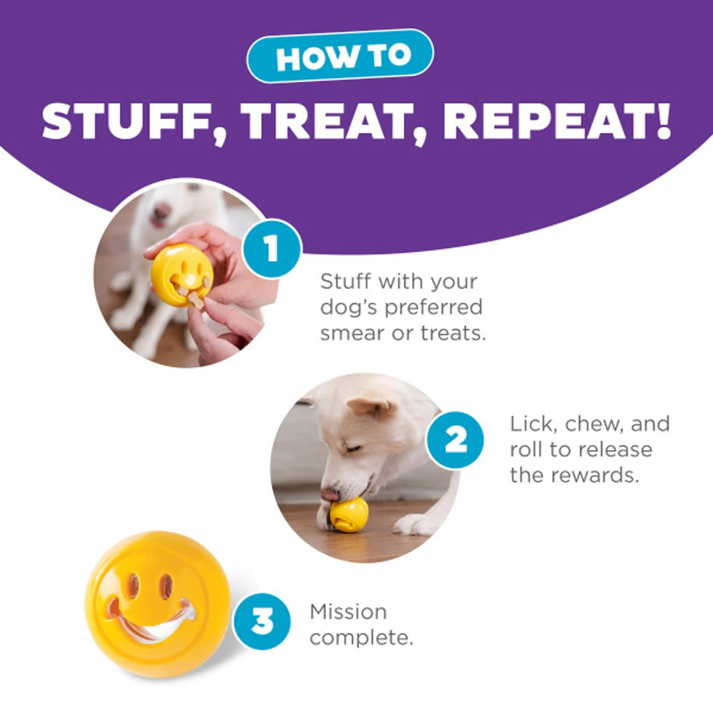 Outward Hound Orbee-Tuff Nooks Geel Interactief Snackspeeltje voor Honden