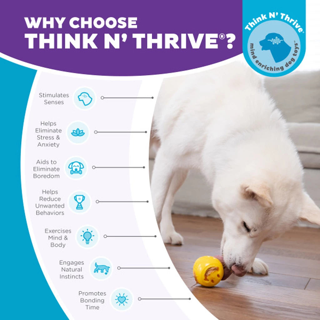 Outward Hound Orbee-Tuff Nooks Geel Interactief Snackspeeltje voor Honden