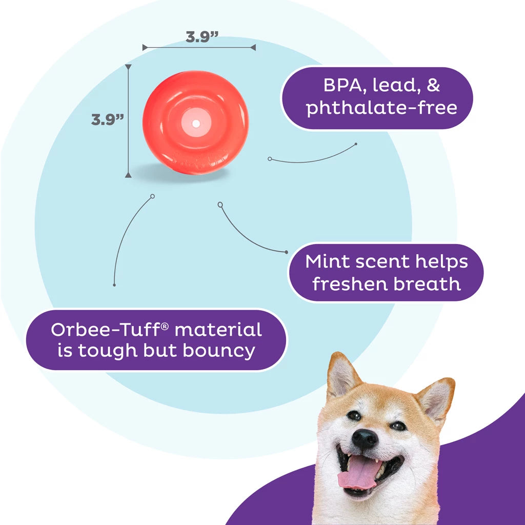 Outward Hound Orbee-Tuff Lil’ Snoop S Rood Interactief Snackspeeltje voor Honden