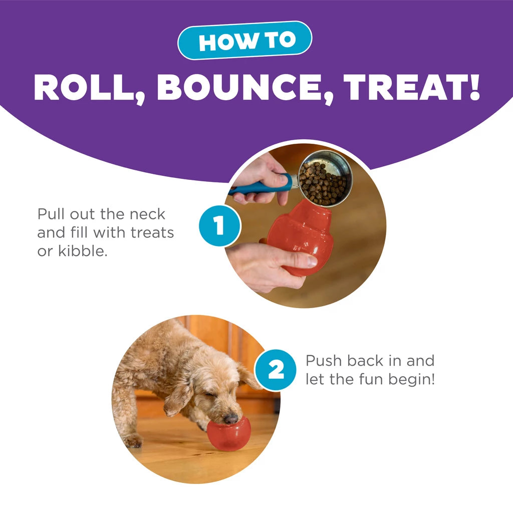 Outward Hound Orbee-Tuff Lil’ Snoop S Rood Interactief Snackspeeltje voor Honden