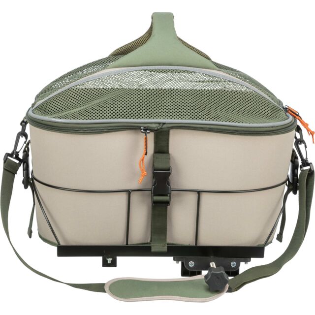 Trixie Fietsmand voor Bagagedrager – Olijfgroen/Beige