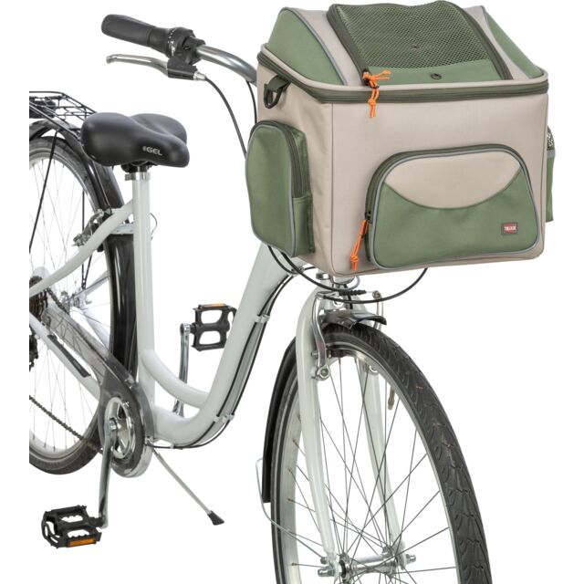 Trixie Stuur-Fietsmand – Olijfgroen/Beige