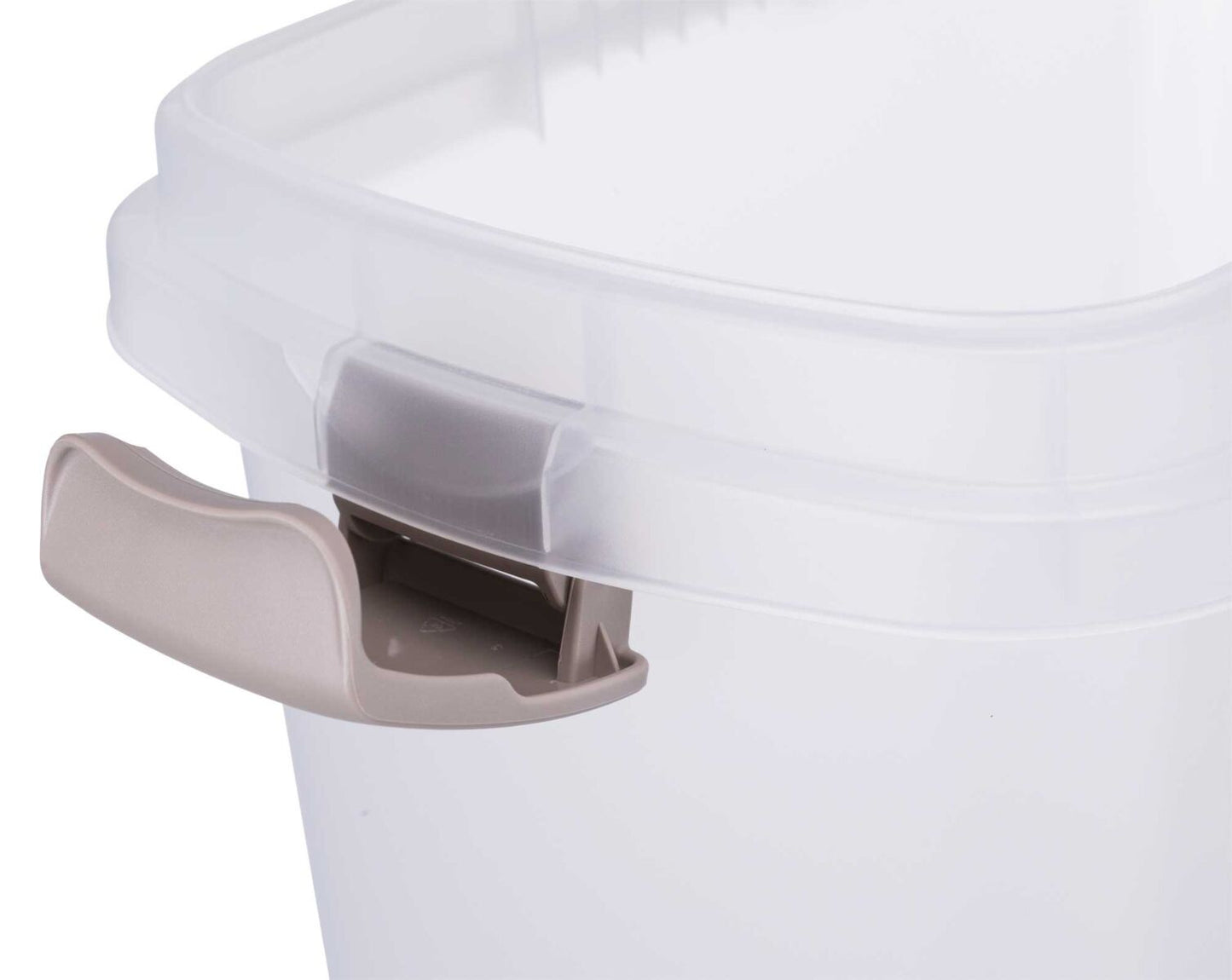 TRIXIE Voerton Luchtdicht – Voor Droogvoer/Brokken (15L) – Transparant/Wit