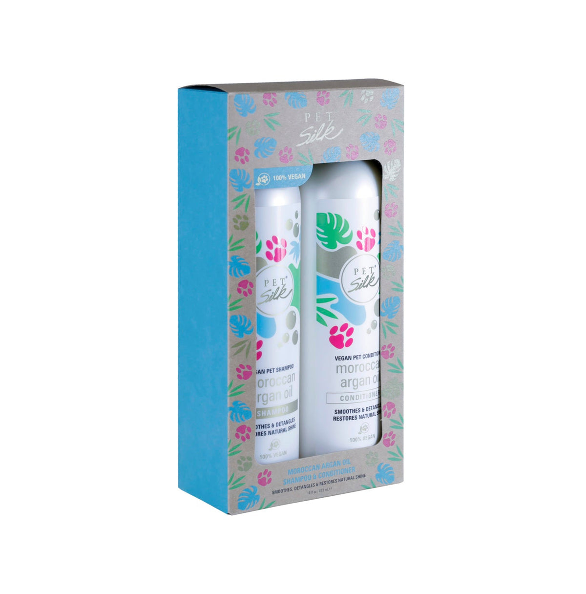 Pet Silk Vegan Moroccan Argan Oil Kit Shampoo & Conditioner productfoto