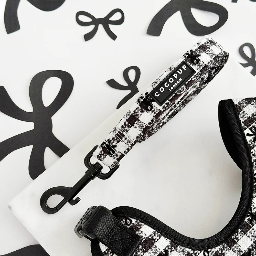 Cocopup Pup in Paris Lead zwart wit ruit