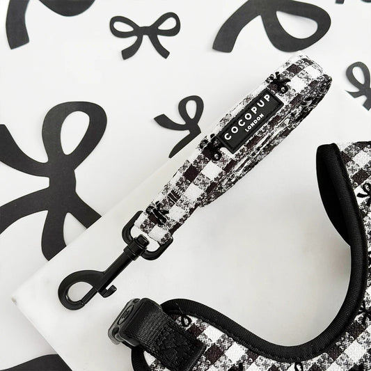 Cocopup Pup in Paris Lead zwart wit ruit