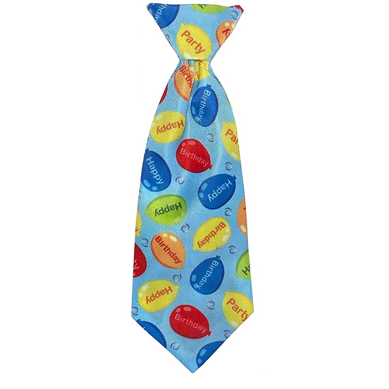 Huxley & Kent Party Time Blue hondenstropdas medium 20 cm – feestelijk verjaardagsaccessoire