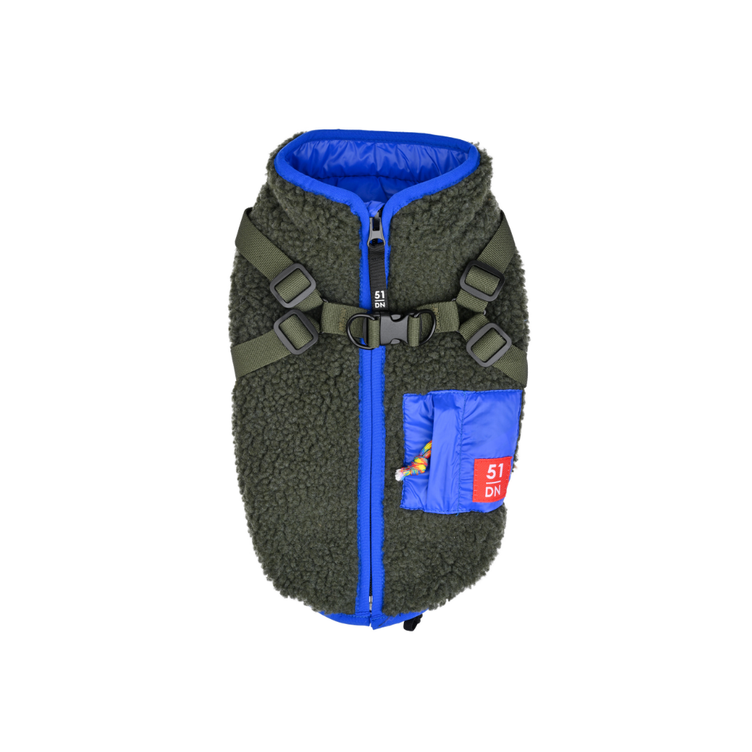 51DN Hondenjas Jules – Oljfgroen | Warm & Waterafstotend