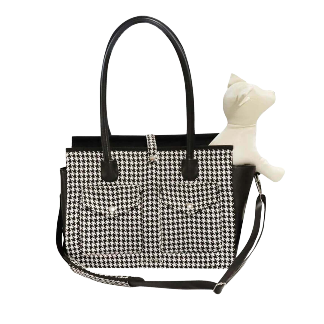 Croci Dog Bag Hounds Tooth 40×22×30 cm
