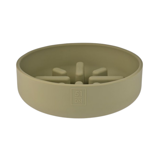 Siliconen Slowfeeder – Khaki kleur | Anti-schrokbak hond