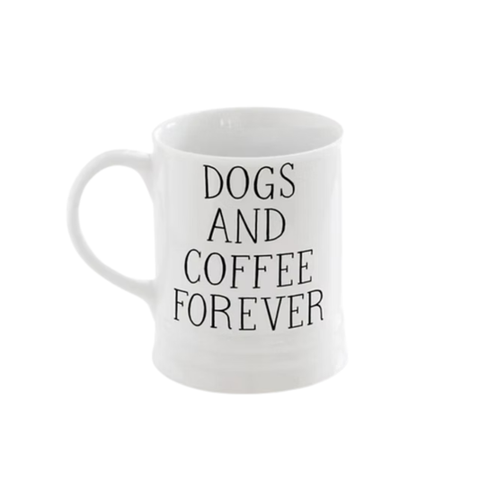 Keramische mok Dogs and Coffee Forever – koffiemok voor hondenliefhebbers (Fringe Studio x Julianna Swaney)