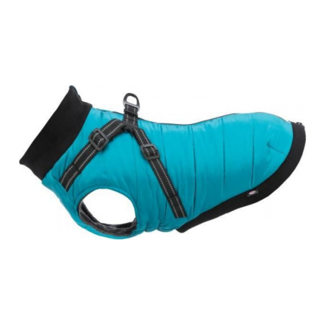 Jas Pontis Aqua hondenjas met geïntegreerd tuig en fleecevoering
