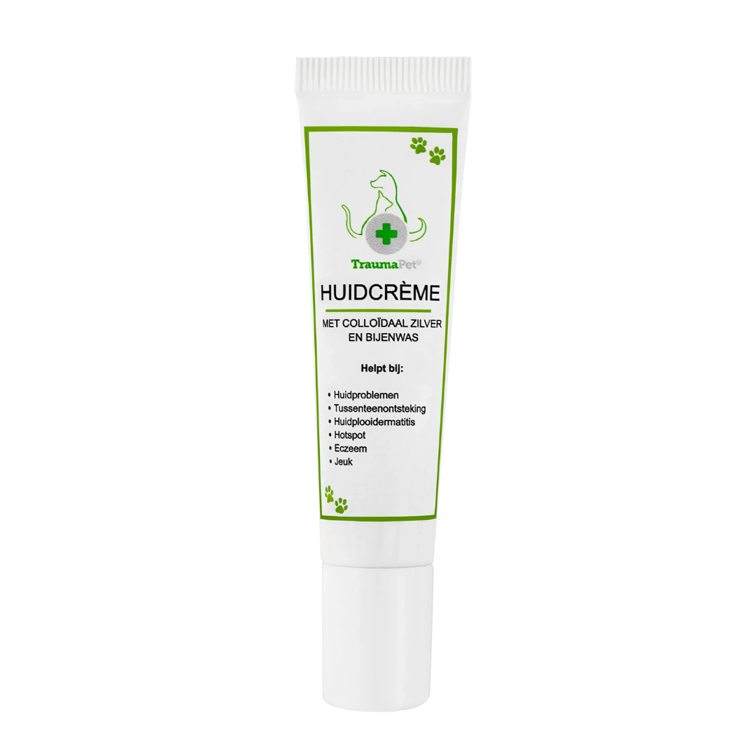 Huidcrème met colloïdaal zilver & bijenwas 15 ml – verzorging voor honden en katten bij huidproblemen