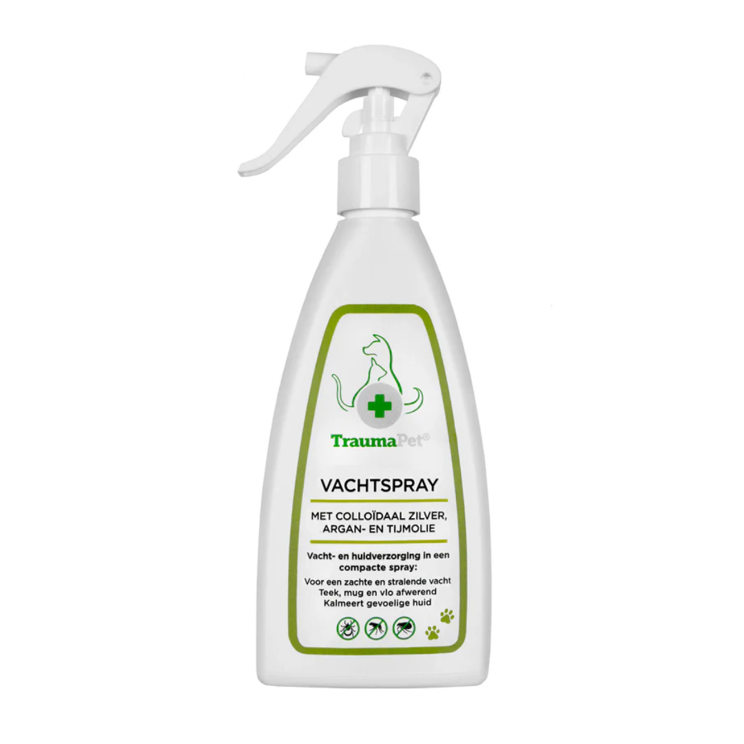 Vachtspray teek, mug en vlo afwerend voor honden & katten – 200 ml, met colloïdaal zilver, argan- & tijmolie