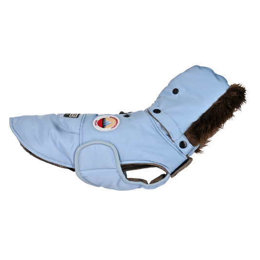 51 Degrees North Inuit hondenjas blauw met capuchon winterjas voor hond