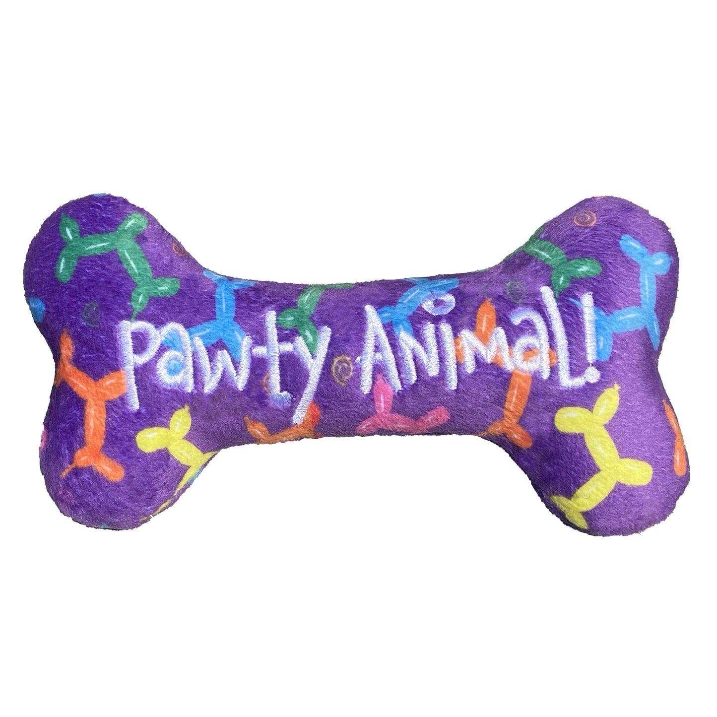 Lulubelles Power Plush Pawty Animal Bone Small 21 cm – pluche hondenspeeltje bot met pieper