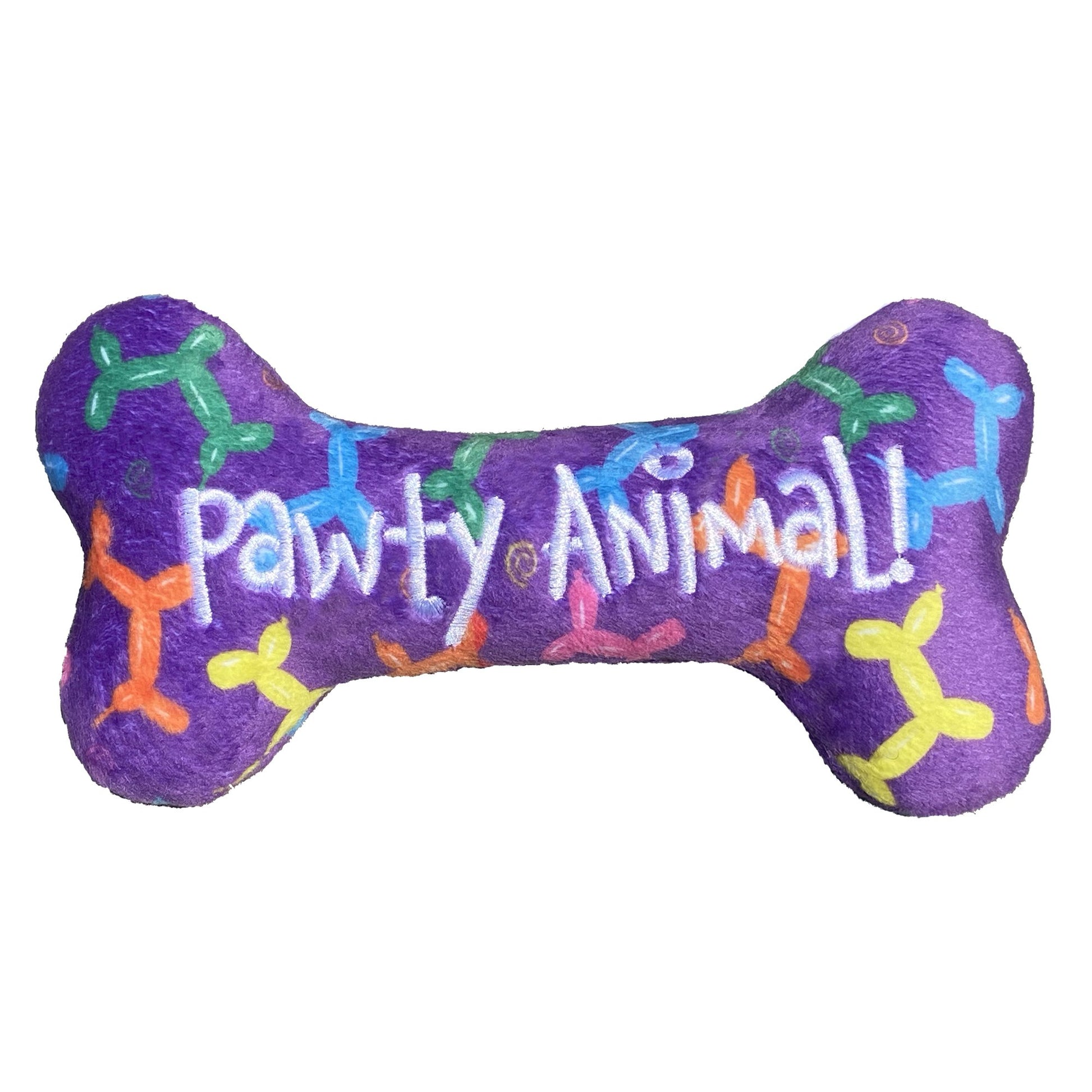 Lulubelles Power Plush Pawty Animal Bone Small 21 cm – pluche hondenspeeltje bot met pieper