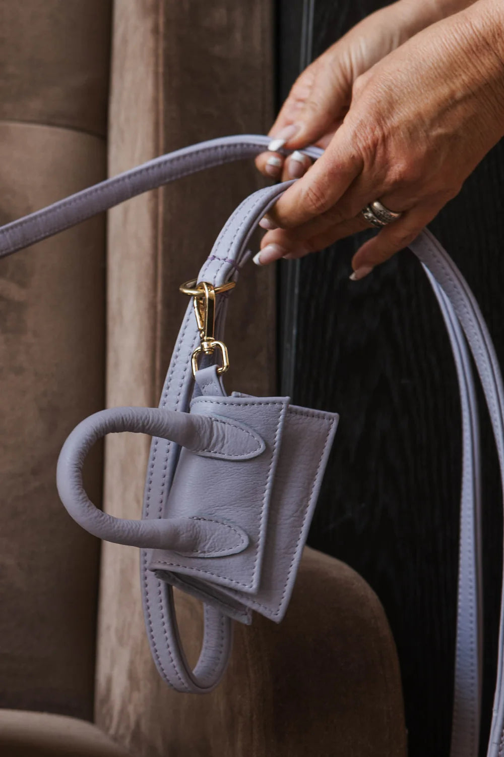 Designer Bag Beloningstasje & Poepzakdispenser – Lila Paars