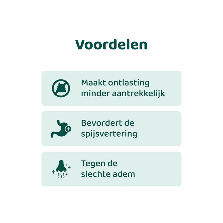 DogSuppy Anti Poep Eten – Chewies voor Honden (60 stuks) | Ondersteunt Darmflora & Helpt Coprofagie Verminderen