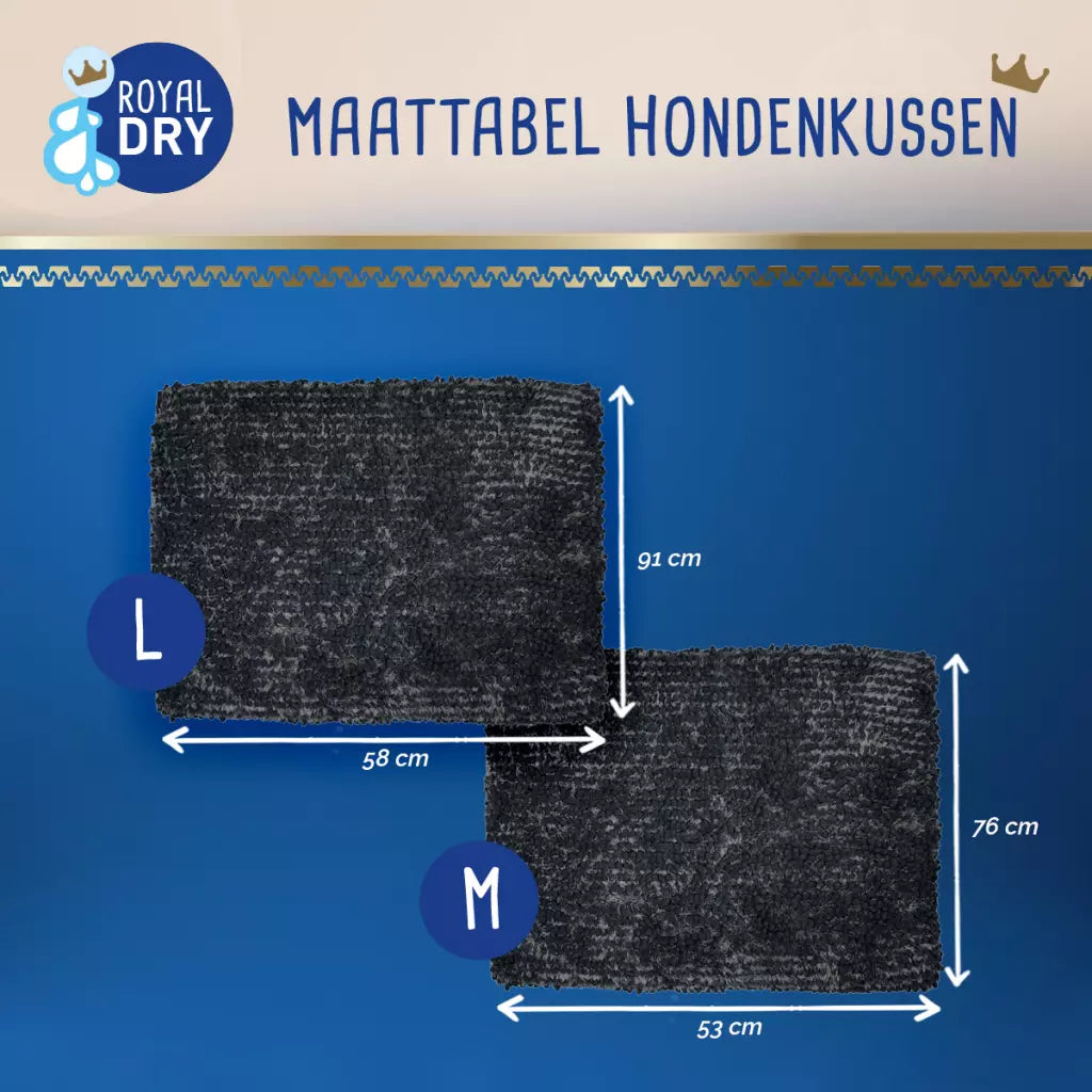 Royal Dry Kussen voor honden – superzacht, absorberend hondenkussen