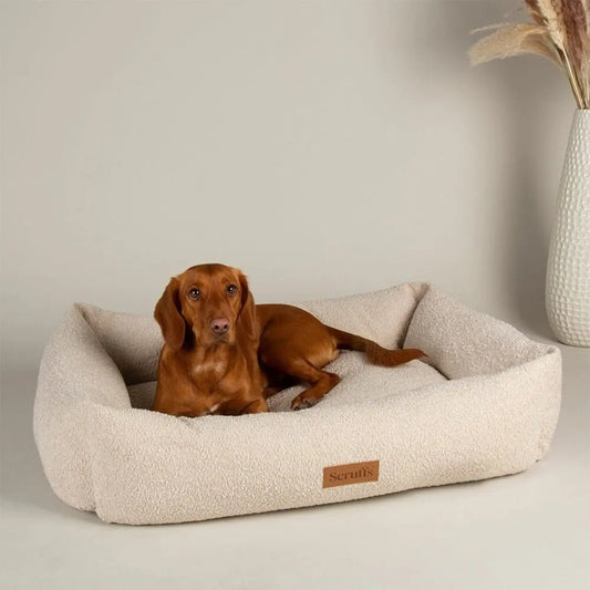 Bouclé Box Bed – Ivory & luxe knus comfort