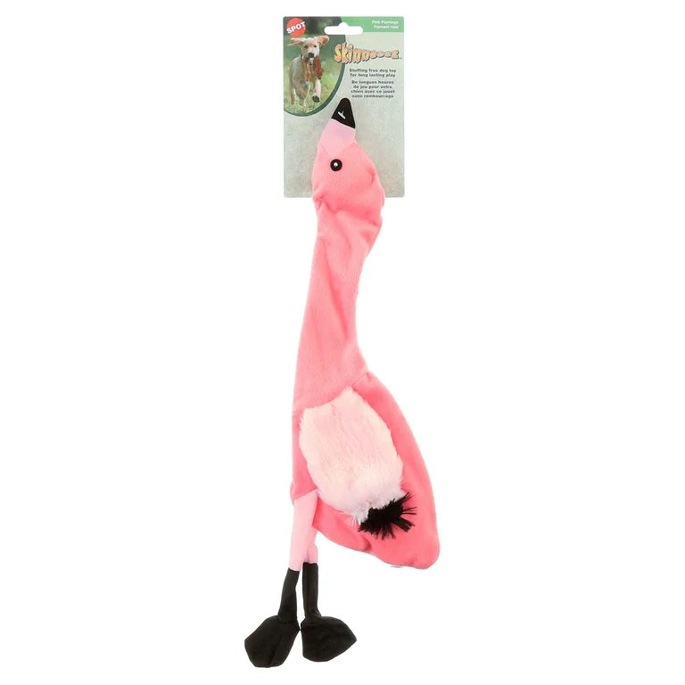 Skinneeez Wildlife Plush Flamingo - Pluche Hondenspeelgoed