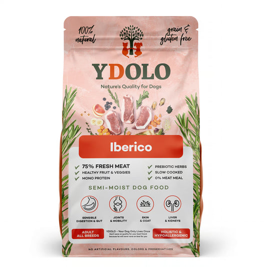 YDOLO Healthy & Pure Iberico – Semi-Moist Drooghondenvoer (2,5 kg & 10 kg)