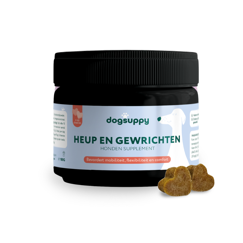 DogSuppy Heup & Gewrichten Chewies – Supplement voor Soepele Gewrichten & Mobiliteit (60 stuks)