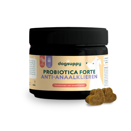 DogSuppy Probiotica Forte Anti-Anaalklieren – Chewies voor Hond bij “Sleetje Rijden” & Anaalklierklachten (60 stuks)