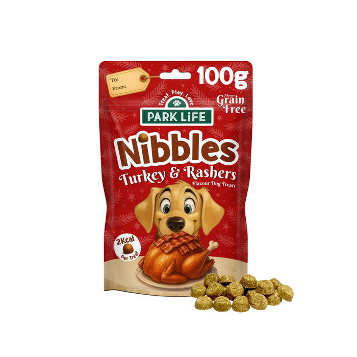 PARK LiFE Nibbles Festive Turkey & Rashers – Graanvrije Kerstsnacks 80 g
