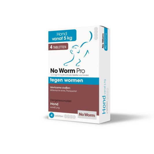 No Worm Pro vanaf 5 kg – Smakelijke ontwormingstabletten voor honden