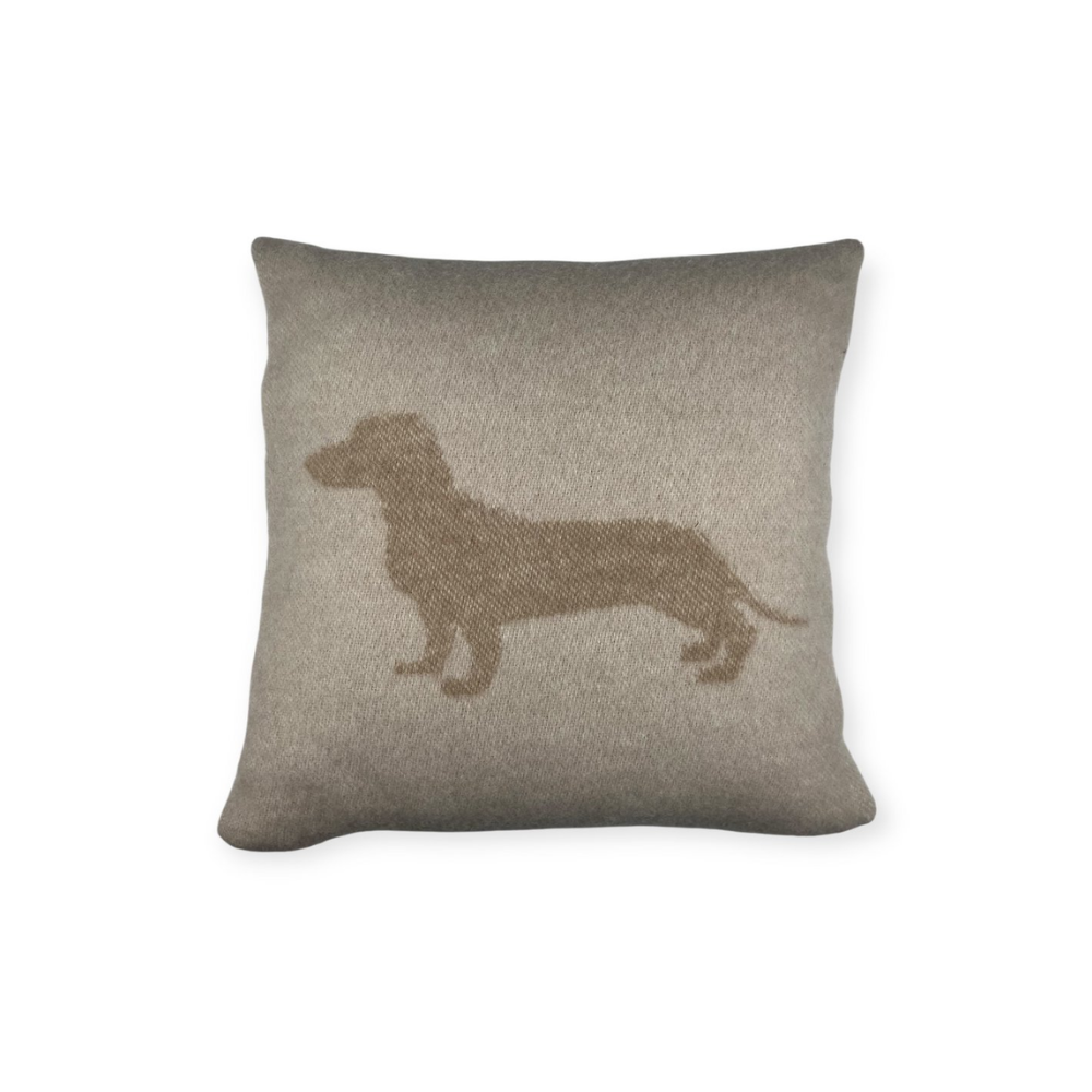 BELPO Teckel Kussen 40 × 40 cm – 100% Nieuw-Zeelandse Wol