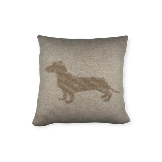 BELPO Teckel Kussen 40 × 40 cm – 100% Nieuw-Zeelandse Wol