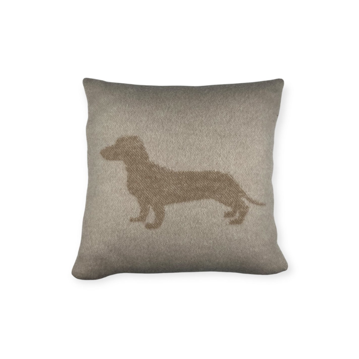 BELPO Teckel Kussen 40 × 40 cm – 100% Nieuw-Zeelandse Wol