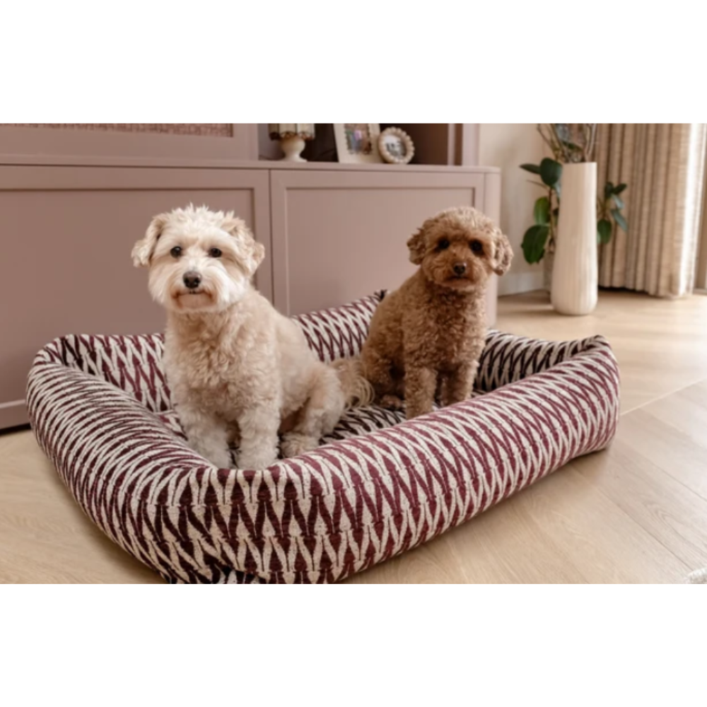 Lex&Max Marrakesh Orthopedische Hondenmand Bordeaux – XS t/m L