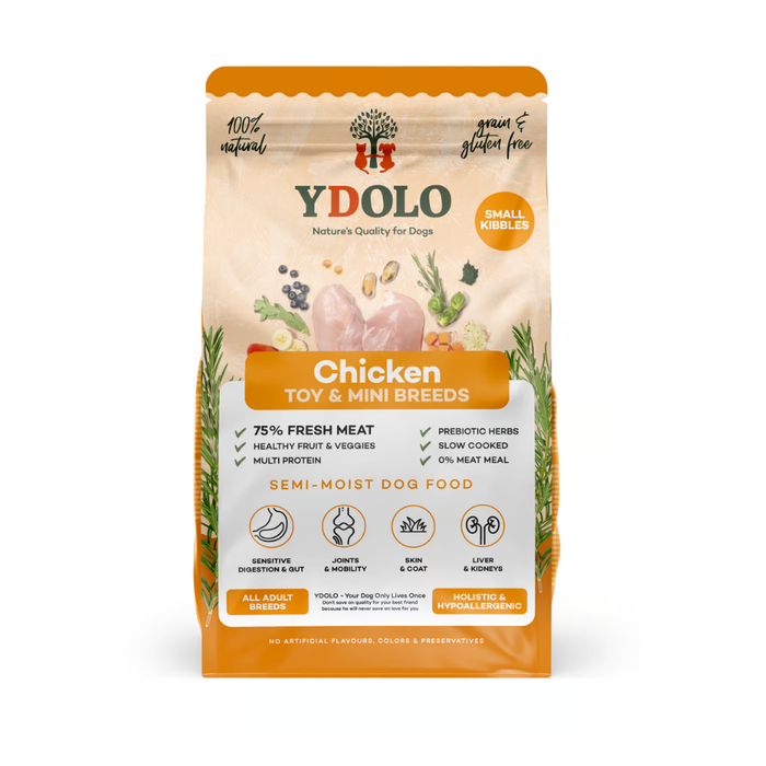 YDOLO Healthy & Pure Chicken MINI – Semi-Moist Hondenvoer 700 g