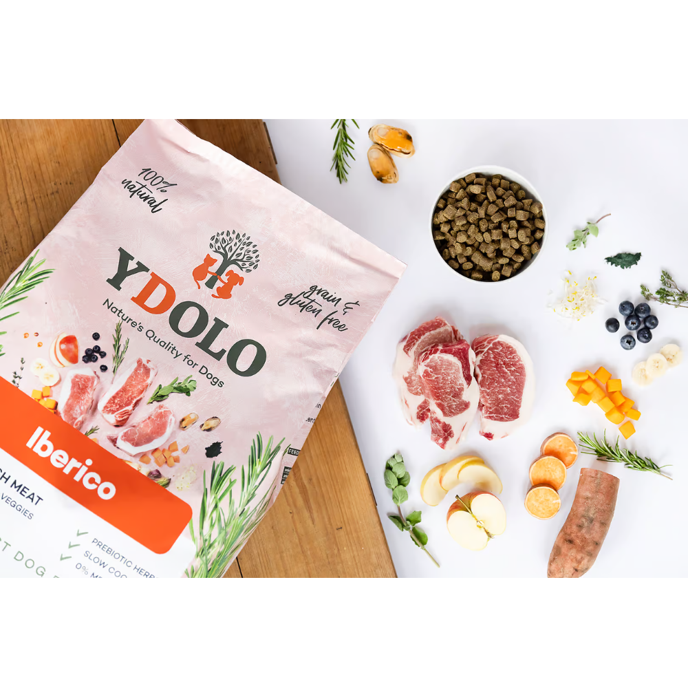 YDOLO Healthy & Pure Iberico – Semi-Moist Drooghondenvoer (2,5 kg & 10 kg)