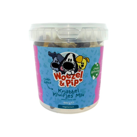 Woezel & Pip Vriendjes Mix Hondenkoekjes – Pot 550 g