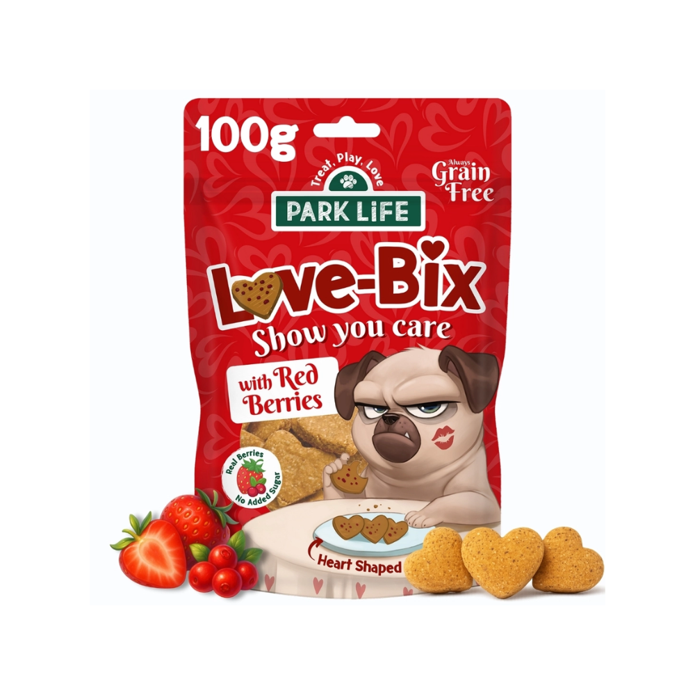 PARK LiFE Love-Bix Red Berries – Graanvrije Hondenkoekjes 100 g