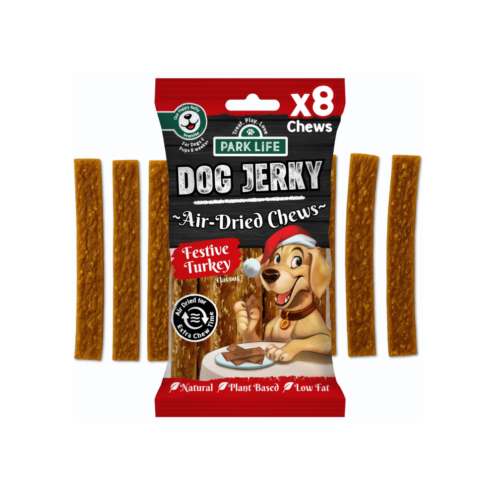 PARK LiFE Festive Turkey Jerky – Graanvrije Kerstsnack voor Honden 70 g