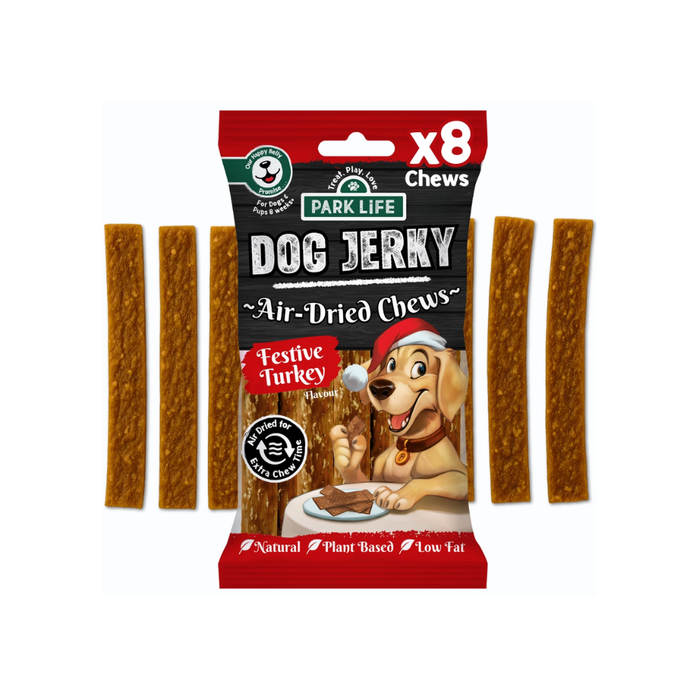 PARK LiFE Festive Turkey Jerky – Graanvrije Kerstsnack voor Honden 70 g
