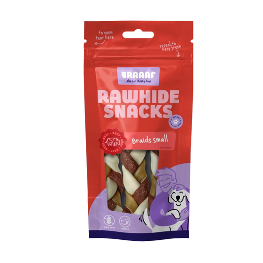 Braaaf Kauwvlecht Klein – Runderhuid Kauwsnack 3 stuks