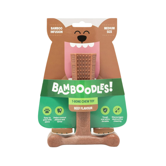 Bamboodles T-Bone Rund – Sterk Kauwspeelgoed voor Honden